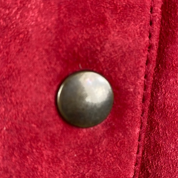 VTG leather suede red Vest women’s size Medium - Picture 4 of 10